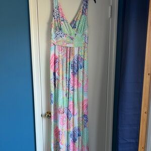 Lilly Pulitzer Multicolor Pastel Floral Maxi Dress